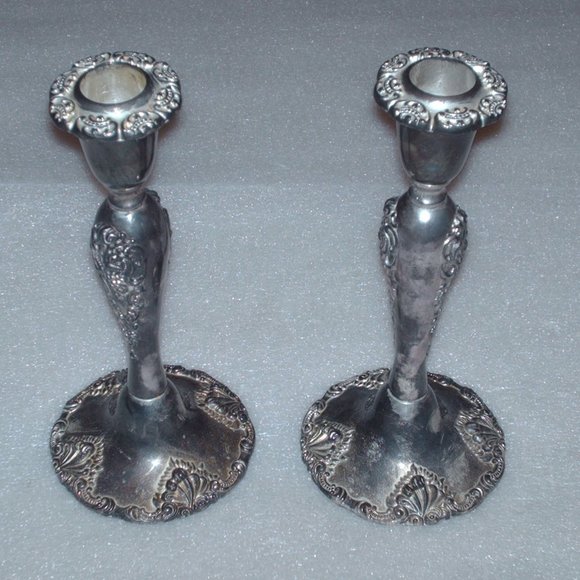 Godinger Accents Set Of Vintage Godinger 8 Baroque Candle Holders